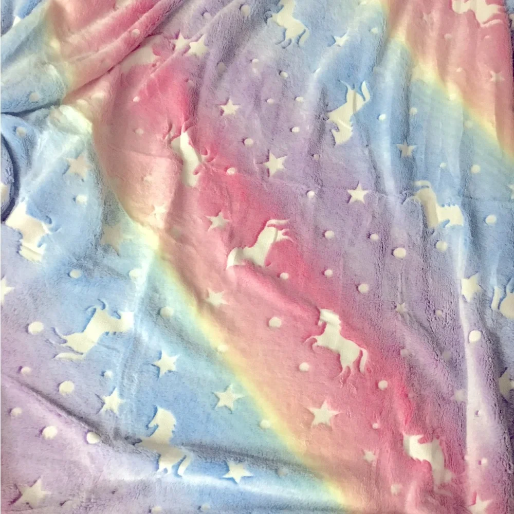 Unicorn Star Dream Plush Throw Blanket